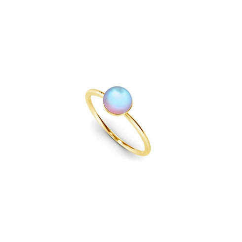 Regenbogenweiß | Gold Vermeil | Meerjungfrau-Glasring
